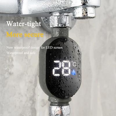 Home Water Shower Thermometer with Led Display 0~99 Water Accurate Temperature Measurement Waterproof Smart Meter Bathroom