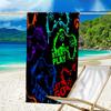 Ultra-Soft Beach Towel with Game Controller Theme,Ideal for Pool - Camping, Diving - Perfect Travel Essential, Vibrant Beach Towel.