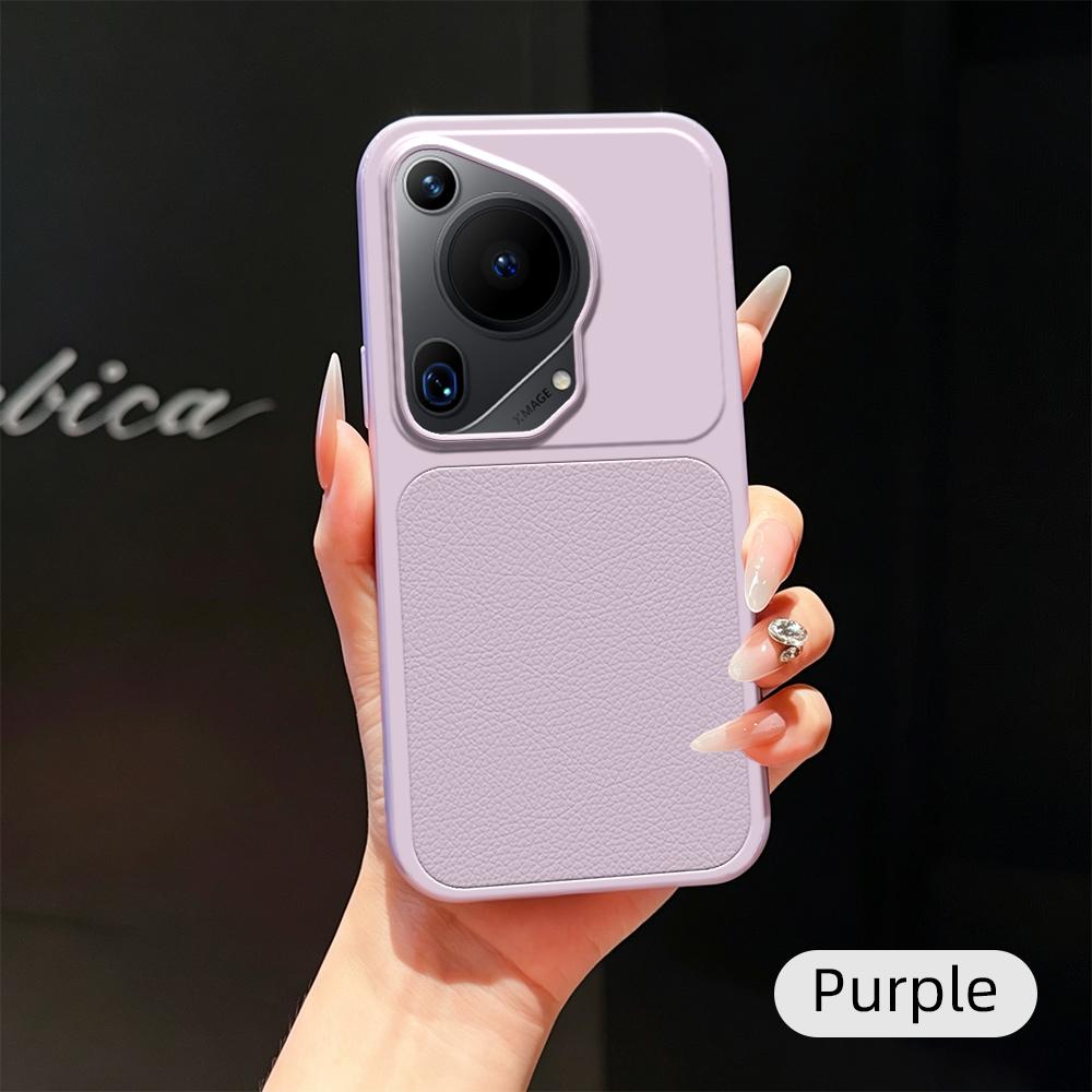 For Huawei Pura70 Art Case Pura 70 Ultra Cover Leather Case Luxury Lens Protection Protect Matte leather Back Cover