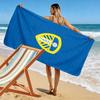 Golden crest elegance shines Print beach towel, quick drying, suitable for travel, outdoor sports, jogging, the beach and swimming, gift