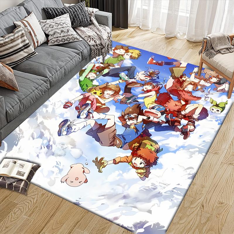 Digimon Classic Series Collection Area Rug, Digimon Fan Soft Carpet, Perfect Gift.chl