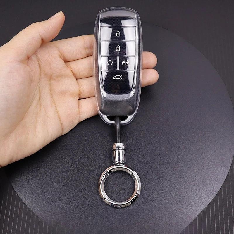 Keychain Key Holder Case For GAC AION Y Plus S V LX IA5 LA5 GA6 GM5 GS7 GS8 Aian V Protection Accessories Key Caps