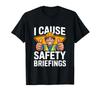Funny Construction Safety Briefing Hard Hat Builder Worker T-Shirt