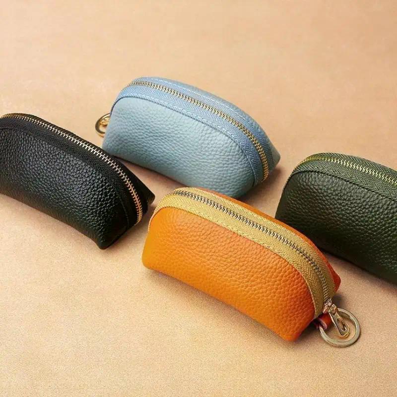 PU Leather Car Key Case Men Women Wallets Housekeeping Keys Covers Zipper Storage Pouch Card Bags