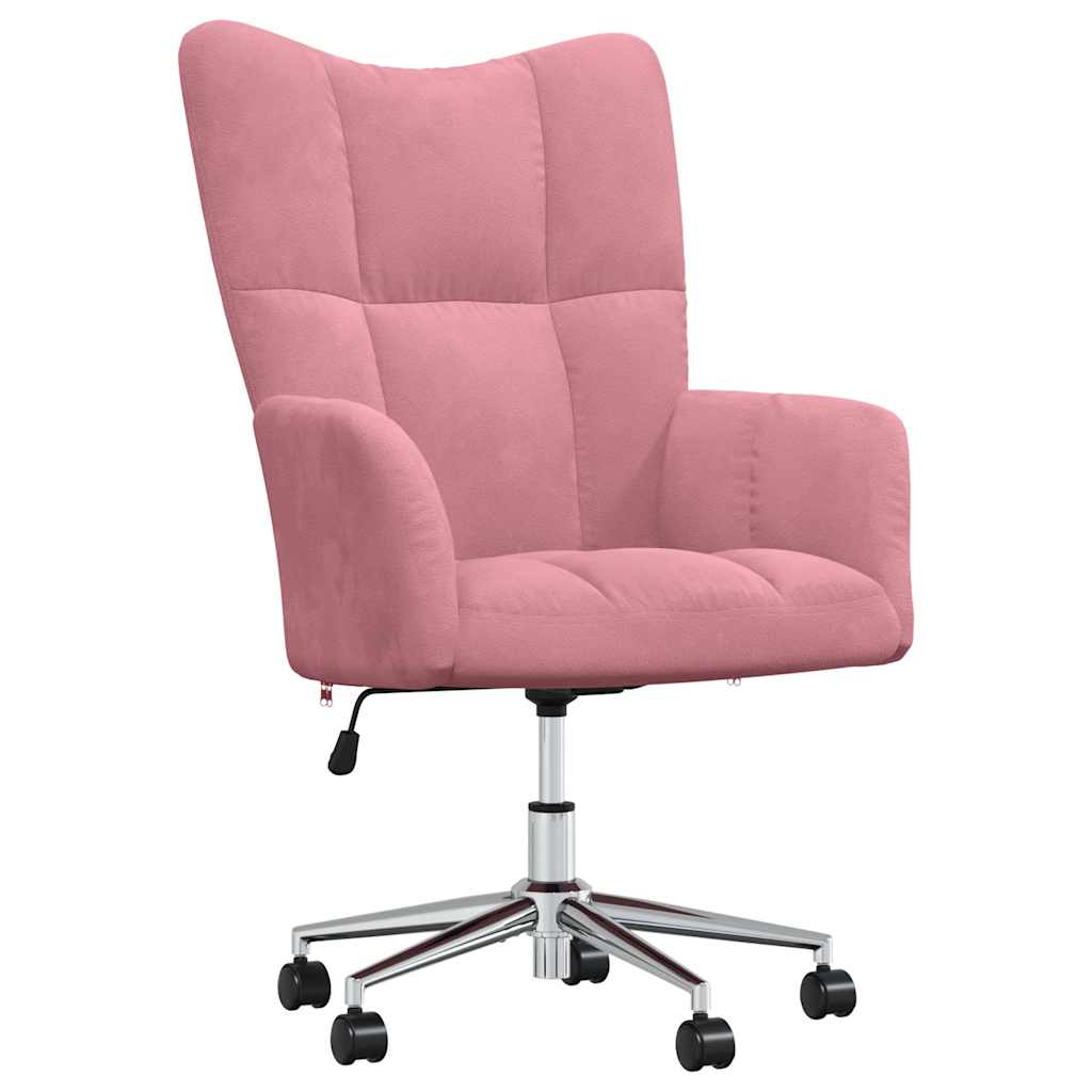 Vidaxl Armchair, Pink, Upholstered In Velvet