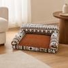 Floral Pet Sofa Bed Soft Padded Warm for Dogs, Cats, Bedroom, Living Room, Reading