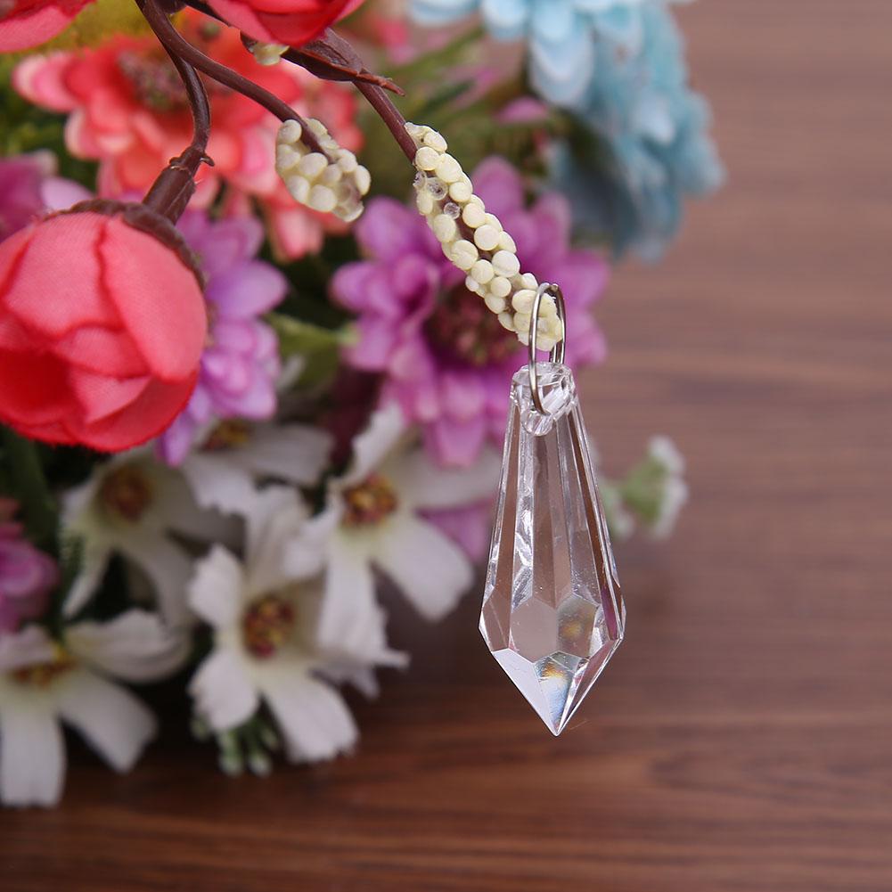 30pcs Acrylic Crystal Bead Pendant Hanging Transparent Curtain Beads Pendant Beautiful for Party Wedding Decoration