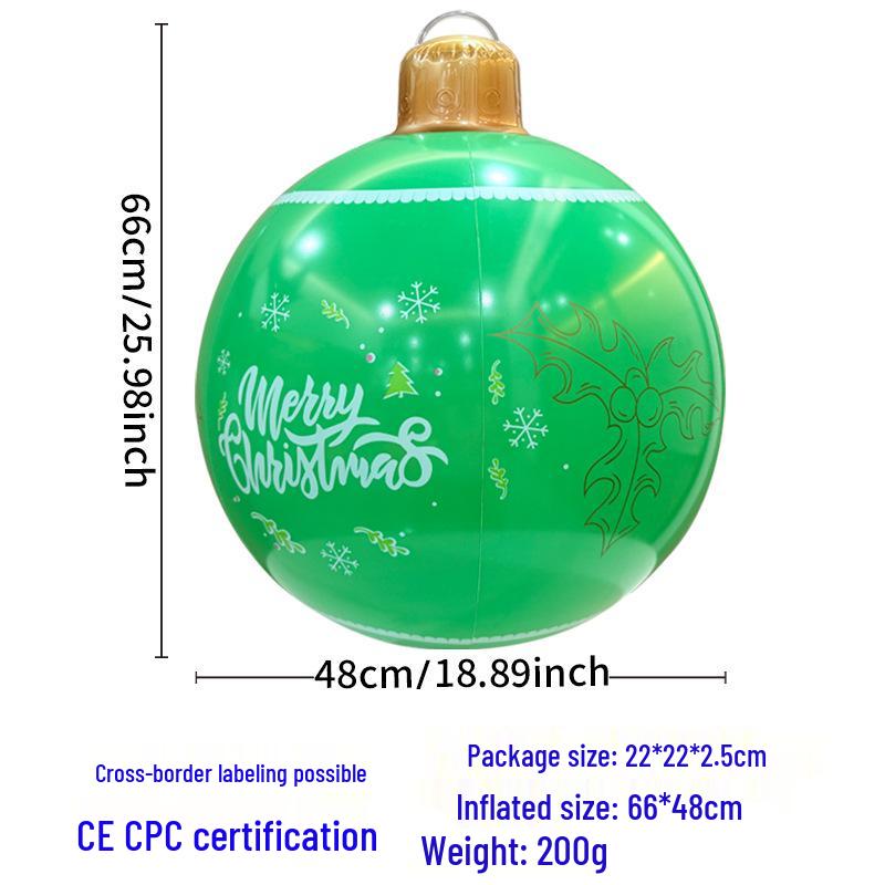 Inflatable Outdoor Christmas Ball Lantern for Courtyard Decoration