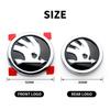 80mm 90mm ABS Emblem For Skoda Fabia 1 2 Octavia A7 RS Superb Rapid Yeti Karoq Vision Car Head Front Rear Boot Tailgate Sticker