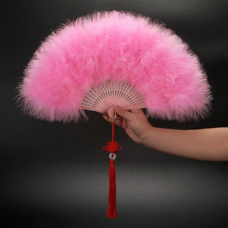 Deluxe Feather Fan for Dance & Qipao Performances