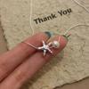 Simple Fashion Starfish Pendant Necklace for Women Elegant Pearl Clavicle Choker Necklace Spring Summer Jewelry Wholesale