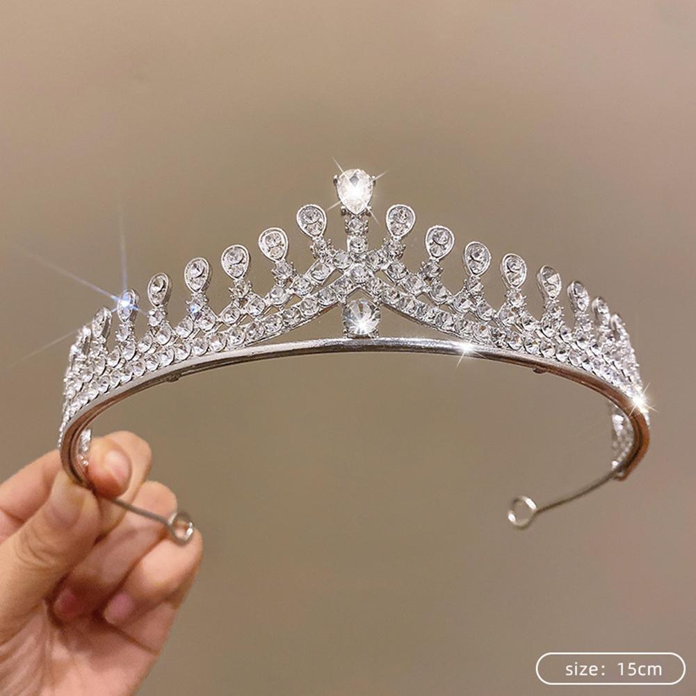 Moderna Para Tiara Adornada con Cristales Perfecta para Ocasiones Especiales