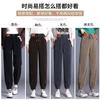 Casual sports sweatpants women's autumn and winter fleece thickened leggings high-waisted drawstring straight-leg pants for men and women