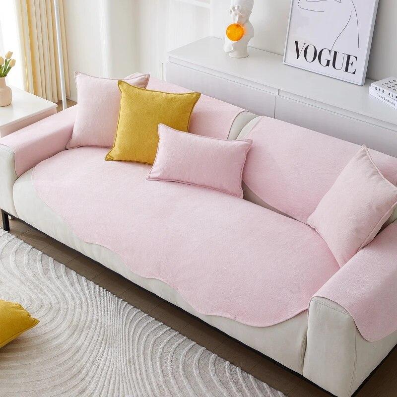 Universal Sofa Cover for Living Room Chenille L Shape Sofa Towels Mat Pet Kids Anti-slip Couch Slipcovers Area Rug Home Decor