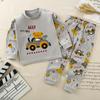 Kinder-Pyjama-Set aus Baumwolle, Heimkleidung aus Baumwolle für Babys, Mädchen und Jungen