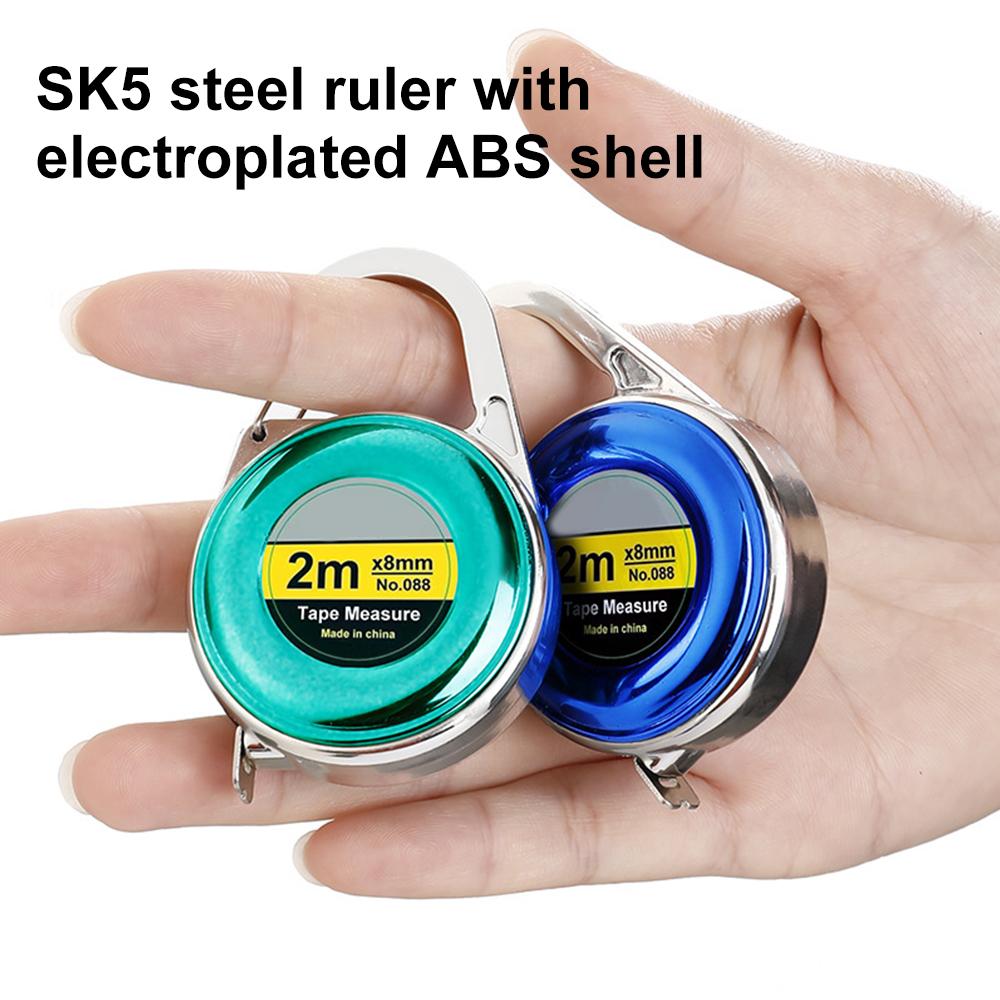 NEW Mini Keychain Tape Measure 2m Steel Tape Measure Delicate Small Steel Ruler Multipurpose Steel Tape Measure Gift Ruler