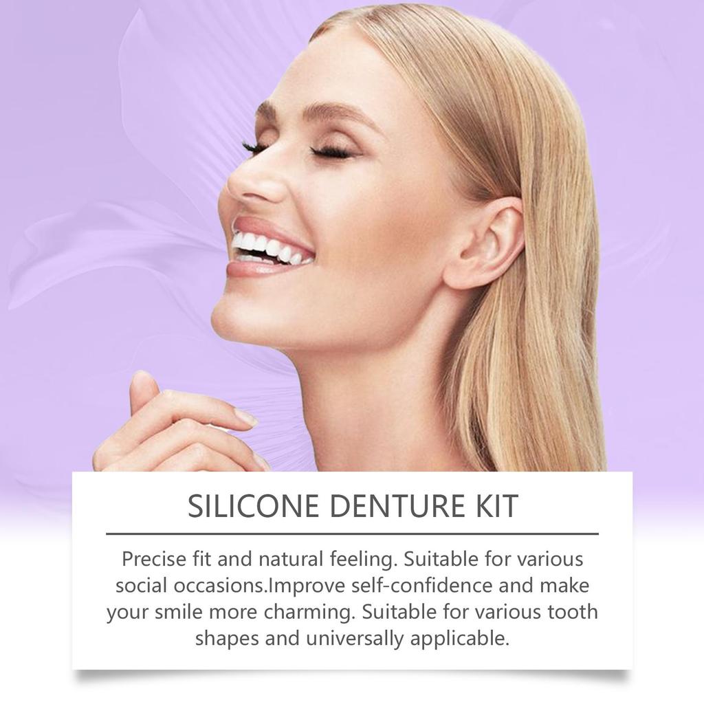 Hot Sale Oralhoe Silicone Dentures Braces Retouching Adjustable False Teeth Filling Cosmetic Temporary Perfect Smile Dental Kit