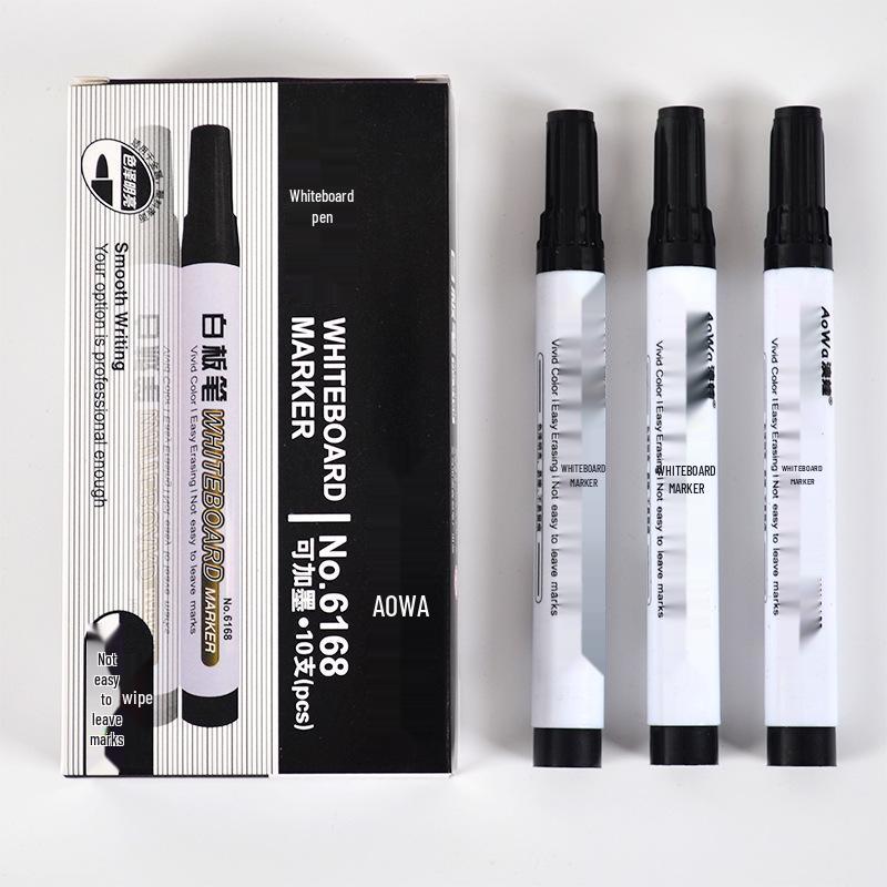 Non-Marking, Long-Lasting Water-Based Whiteboard Markers - Black, Red & Blue, Slow-Dry Formula for Enhanced Creativity.