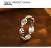 Banyan Tree S925 Silber Muschelring - Koreanische Mode Offenes Zeigefinger-Design für Frauen