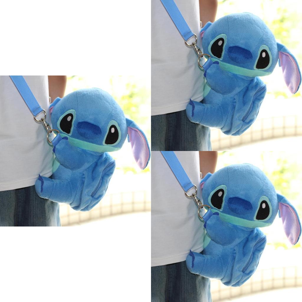 Entzückende Lilo & Stitch Plüsch-Umhängetasche mit verstellbaren Trägern für den täglichen Gebrauch