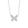 925 Silver Mikro-Paved Diamant Fjärilshalsband - Elegant High-End Hänge för Kvinnor