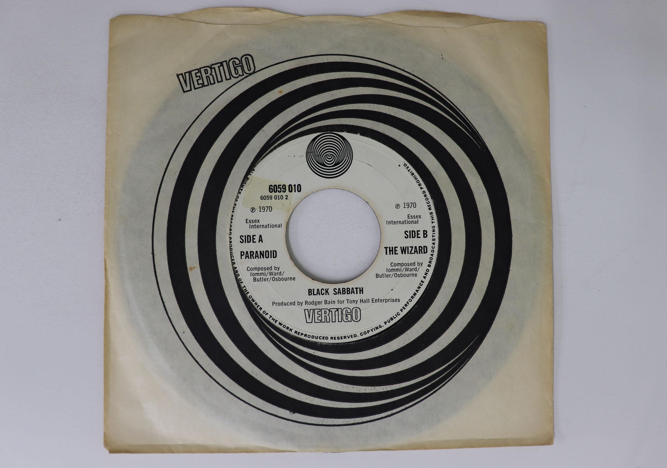 

7inch Record BLACK SABBATH - Paranoid / Wizard 6059010 Vertigo 1970 UK Metal Used