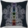 Exotic Hand Elephant  Woman Mandala Pillows Pattern Cushion Cover Suitable For Sofa Bedroom Car Pillow Cover