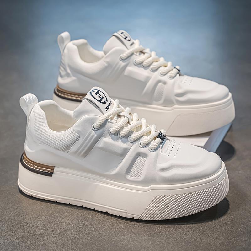 

Мужская обувь осень и зима 2024 новая корейская версия молодежная спортивная и повседневная увеличивающая рост нишевый тренд универсальные маленькие белые кеды 39