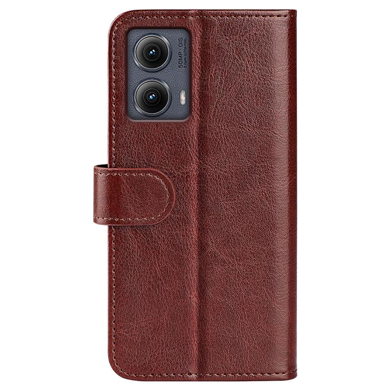 For Motorola Edge (2024) 5G Stand Case Crazy Horse Texture Leather Phone Cover with Wallet