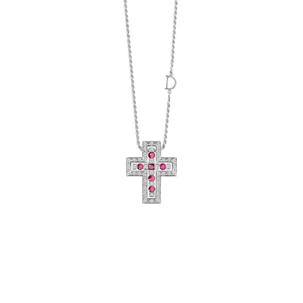 D Letter Diamond Cross Necklace: Luxurious, Versatile, Unisex Clavicle Chain