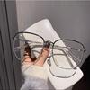 Fashion Oversize Round-framed Glasses Anti Blue Light Glasses Ultralight Transparent Lens Blue Light Blocking Computer Glasses