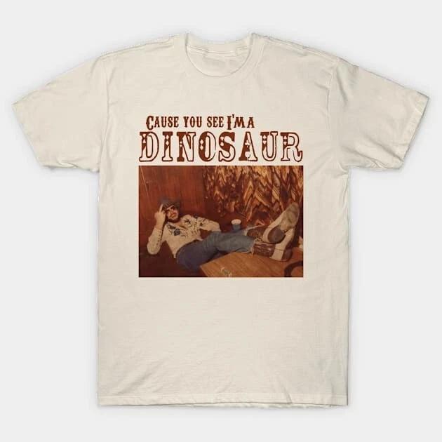 Dinosaur Hank Williams Jr Bocephus Western Southern Retro T-Shirt XL