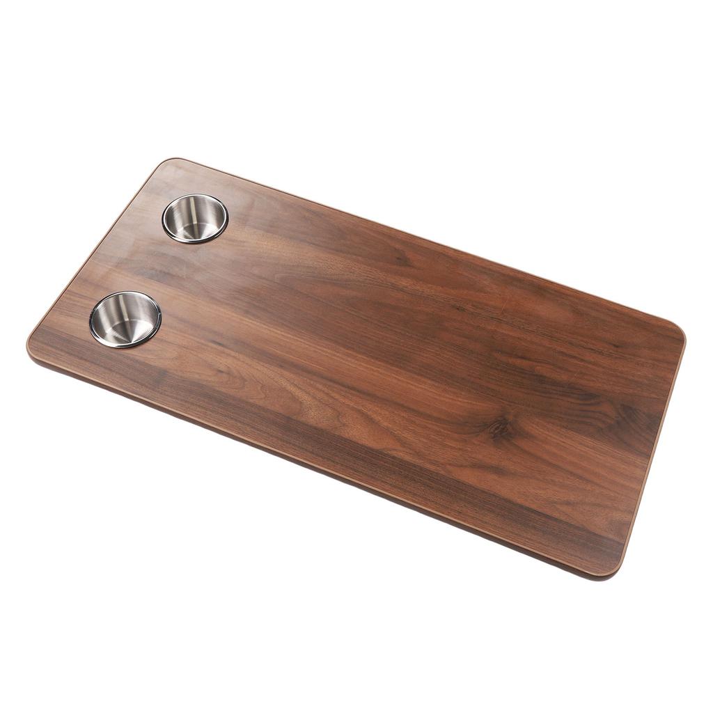 RV Table Top Replacement with 2 Cup Holders 31.49x15.74in Solid Wood Boat Table Top Panel for