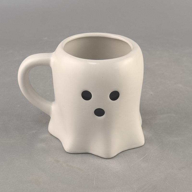 Creative Cute Ghost Ceramic Mug Hand Painted Halloween Party Scene Decoration Funny Water Mug