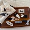 Korean Style Bow Lace Flower Polka Dot Snap Clip for Girls - 2025 Collection