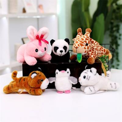 Kawaii Panda Tiger Magnetic Shoulder Plush Raccoon Clip On Shoulder Plush Doll Home Decoration Toys Boys Girls Birthday Gifts