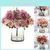 High Realistic Artificial Silk Flowers Fake Roses Bunches For Photography Props