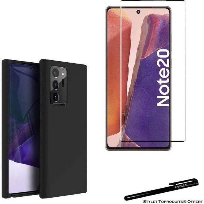 Coque de protection - Toproduits® - Note 20 - Verre trempé - Souple - Bords noirs courbés