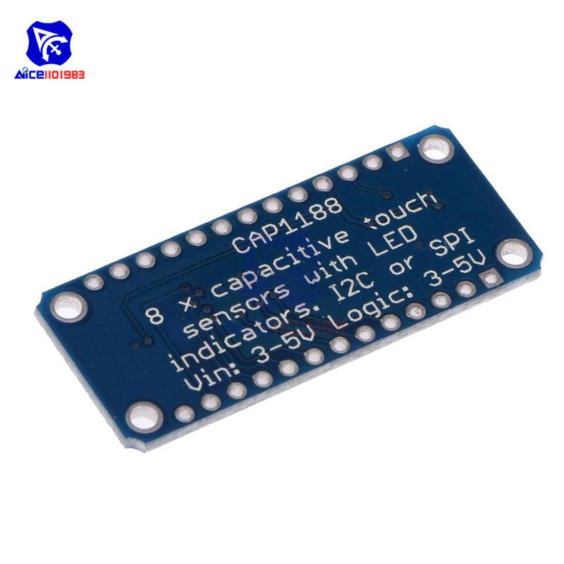 

CAP1188 8 Key Capacitive Touch Sensor Breakout Module SPI I2C Captouch LED for Arduino