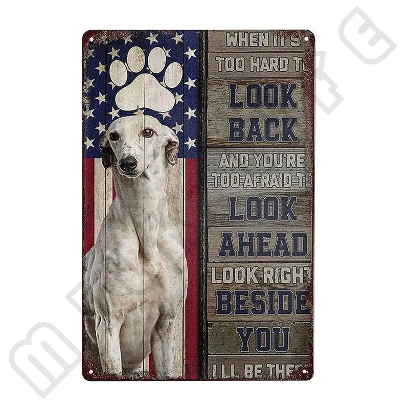 Windhund Metallschild Ich bin dein Freund Ich bin dein Windhund Poster Badezimmerzimmer Küche Garage Zuhause Kunst Wanddekoration