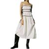 2024 Summer Cool Women's Versatile Fashion Sling Pleating Design Strap Temperament High Waist Dress