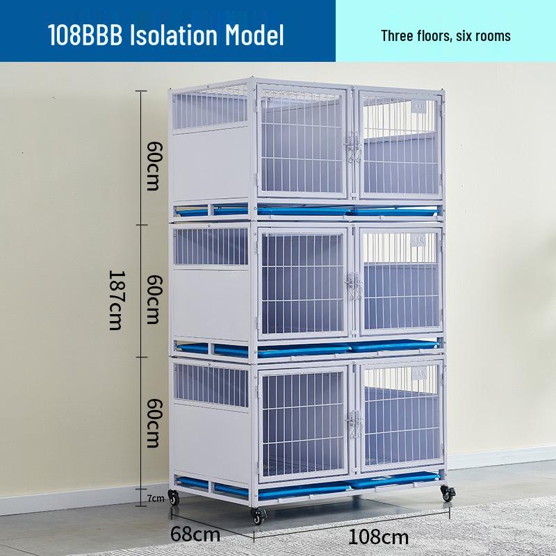 Multi-Tier Galvanized Pet Cage for Boarding, Breeding & Hospitalization