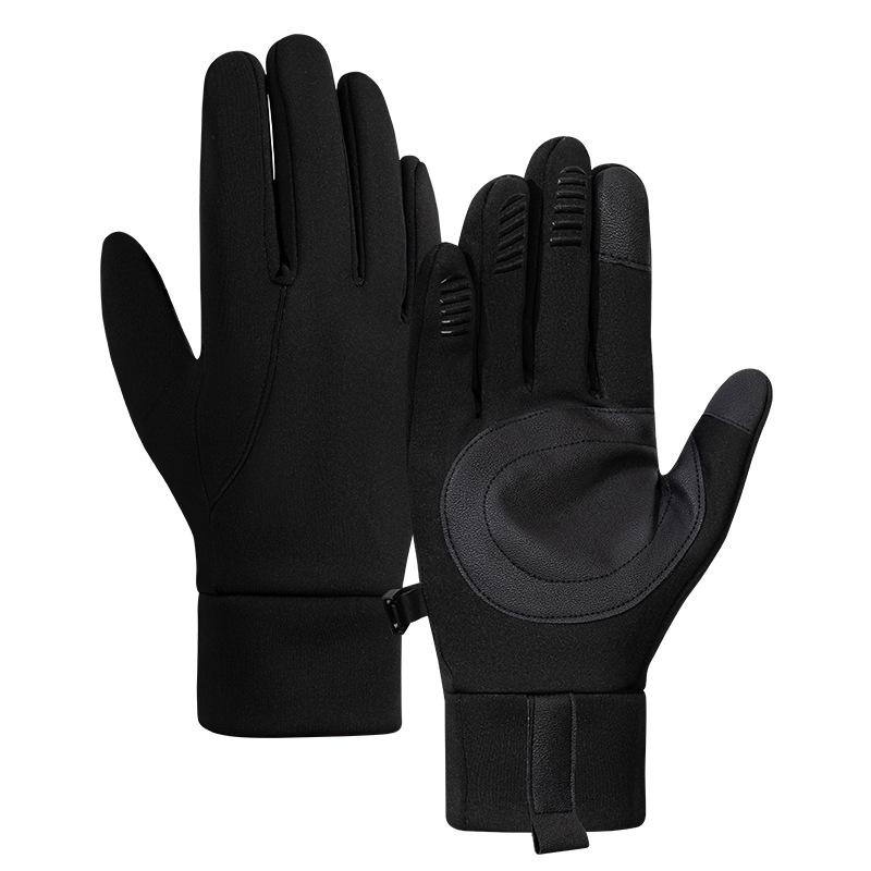 Luvas Masculinas de Inverno Quentes Grossas de Dedo Inteiro Femininas À Prova de Vento Forradas com Veludo Antiderrapante para Pesca Esportes ao Ar Livre Ciclismo de Motocicleta