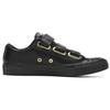 Converse All Star Ctas 3V Ox Halkfria Slitstarka Lätta Låga Skateboardskor Sneakers för Kvinnor Svart Guld 559906C