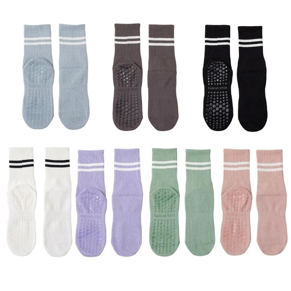 PERFECT FIT  Elastic Anti Slip Grip Bottom Yoga Socks Zumba Pilate Football Soccer Running Soft Cotton Stocking Stokin