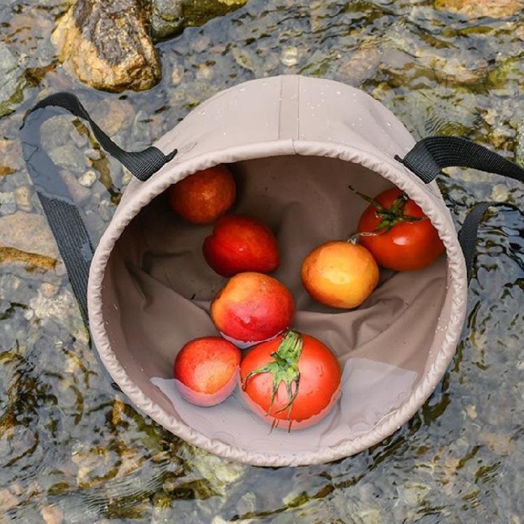 Portables Camping Water Bucket Ergonomic Folding Survival Water Storage Container for Family Camping Trip