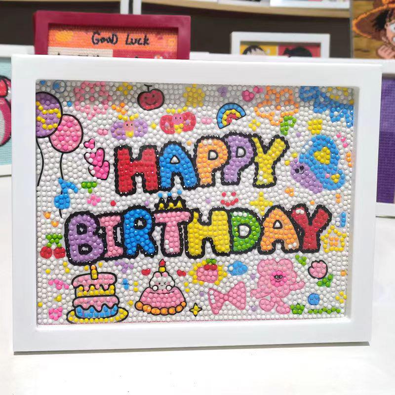 Kuromi Cartoon Diamond Painting Kit: Peace & Joy DIY Gift for Students and Kids.