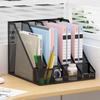 Metal Office Desk File and Bookshelf Organizer