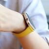 Apple Watch Slim Leather Strap Compatible with All SE Models (Mimosa)