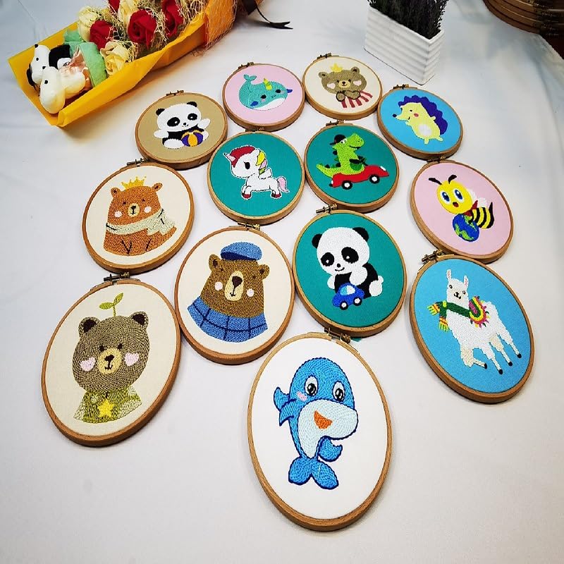 Punch Needle Embroidery Needle Free Japanese Instructions Crocodile Kit, Set, Coaster, Punch, Stitching, Included,